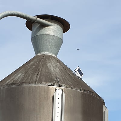 Sensor på fodersilo på Gotland
