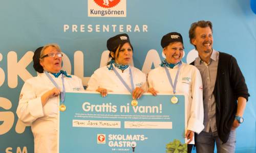 Vinnarbild SkolmatsGastro 2016 Team Åbys Mumsliga