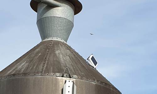 Sensor på fodersilo på Gotland