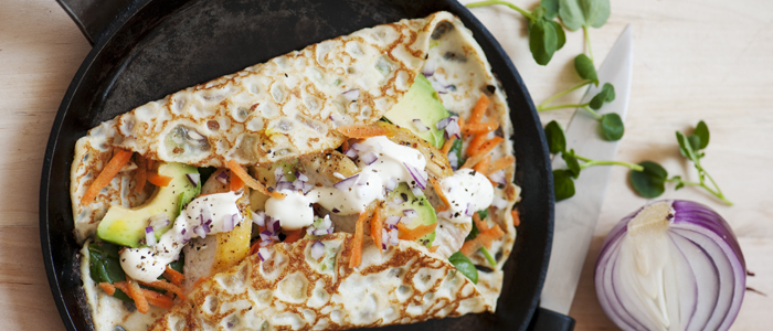 Pannkakor Med Morot Avokado Kycklingfile Lantmannen